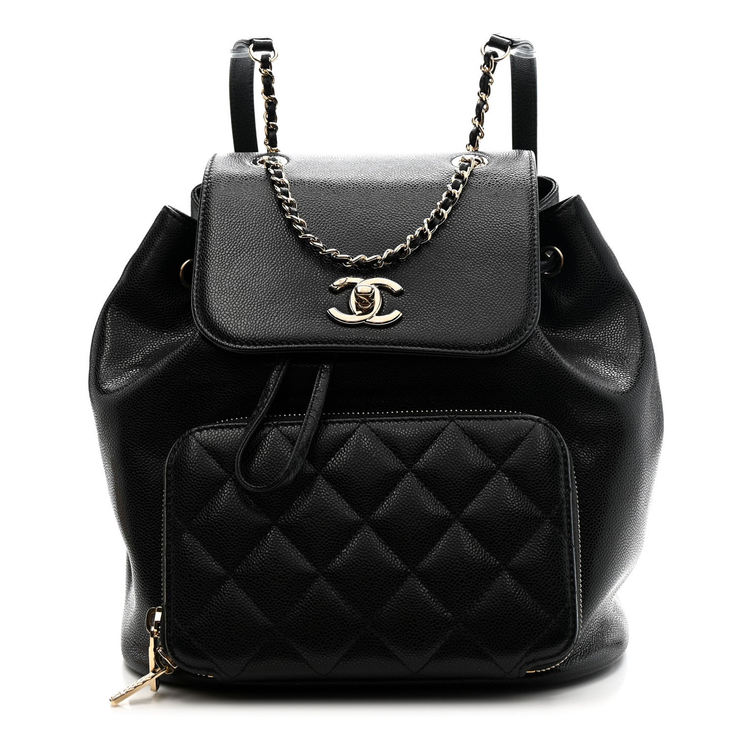 Caviar Quilted Business Affinity Backpack Black