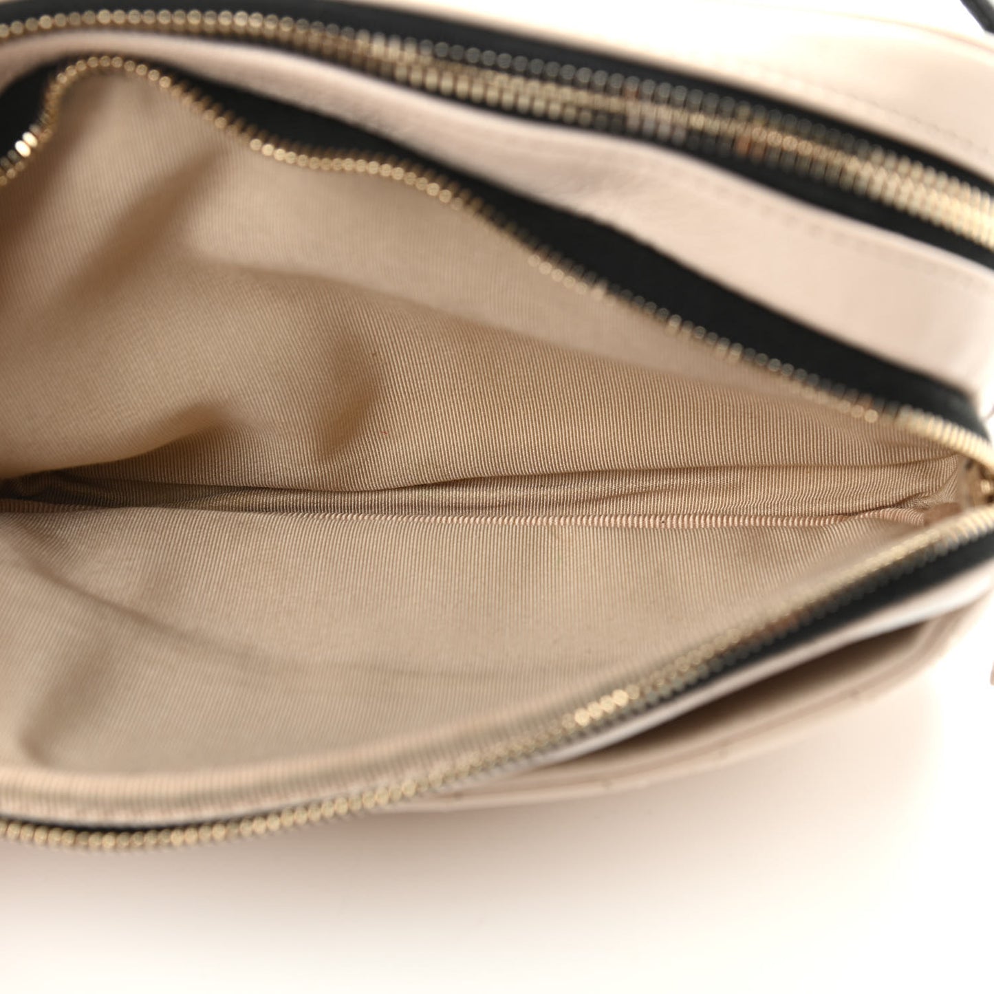 Goatskin Quilted Waist Bag Beige White Black