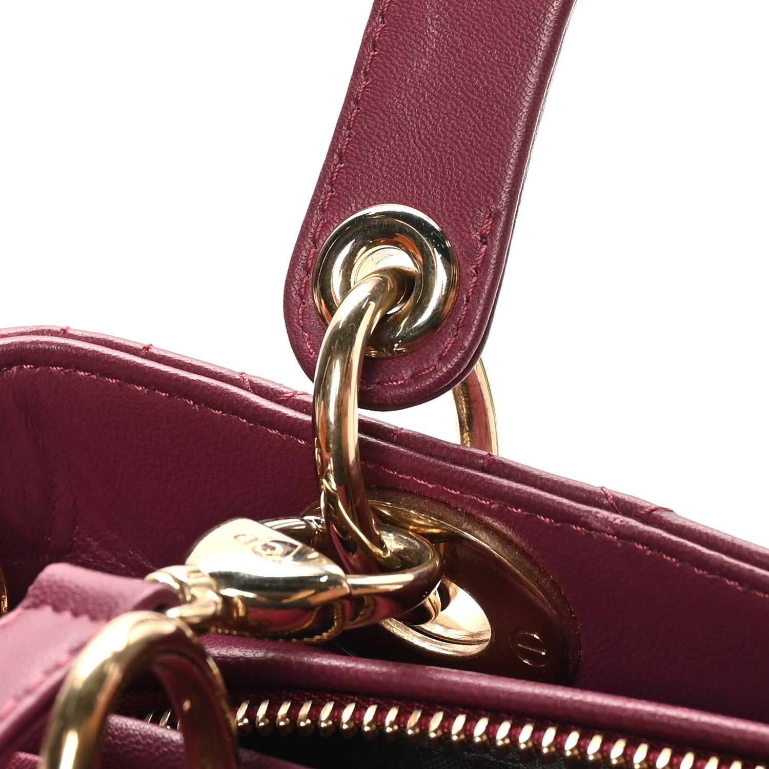 Christian Dior Lambskin Cannage Medium Lady Dior Purple 1839788
