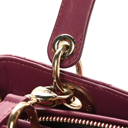 Christian Dior Lambskin Cannage Medium Lady Dior Purple 12 of 12