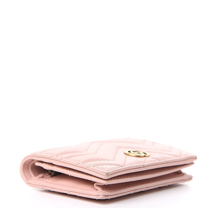 Gucci Calfskin Matelasse GG Marmont Card Case Wallet Perfect Pink 4 of 10