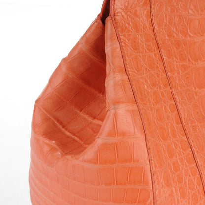 Nancy Gonzalez Crocodile Tote Coral 10 of 11