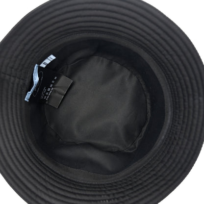 Prada Re-Nylon Saffiano Metal Triangle Logo Womens Bucket Hat S Black 7 of 8