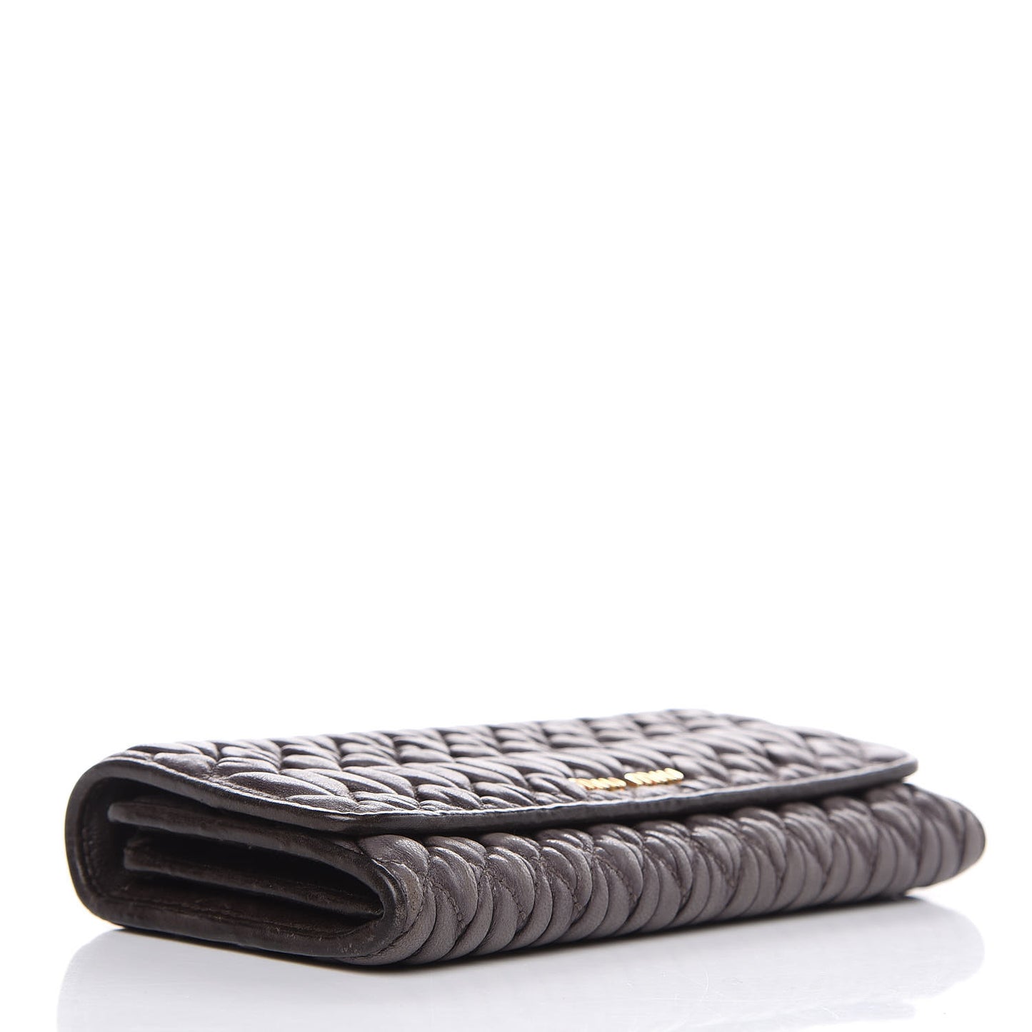 Nappa Matelasse Flap Wallet Argilla