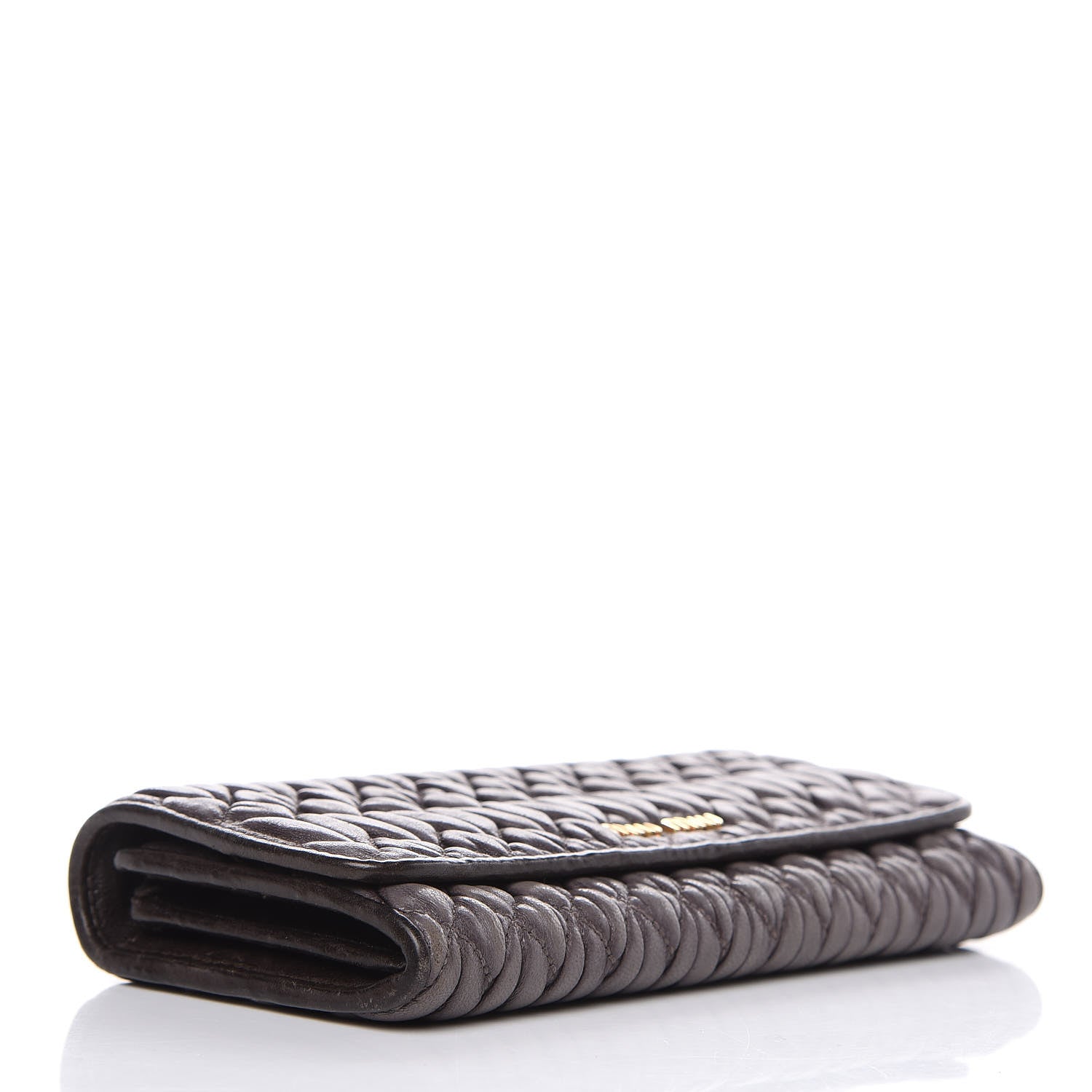 Miu Miu Nappa Matelasse Flap Wallet Argilla 4 of 12