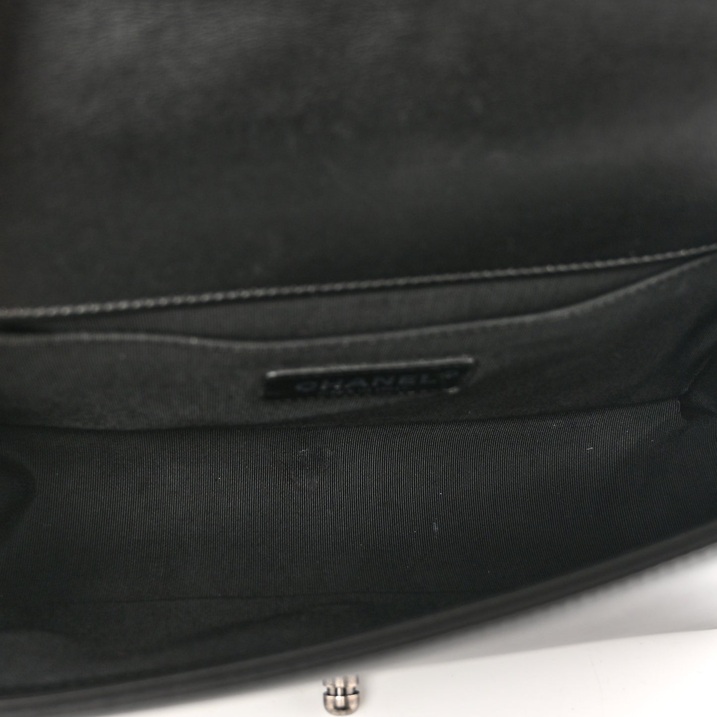 Lambskin Quilted Medium Boy Flap Black