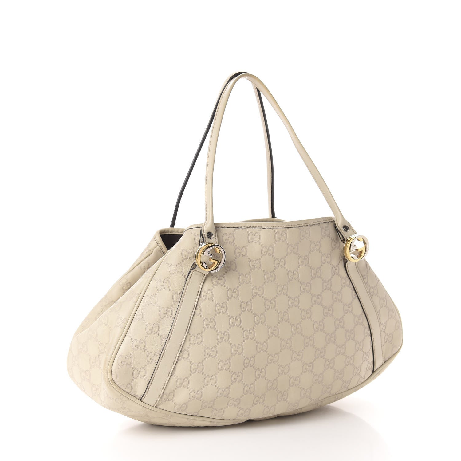 Gucci Guccissima Medium Twins Shoulder Bag Off White 3 of 15