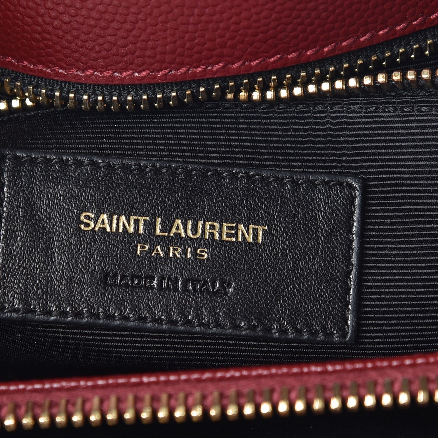 Saint Laurent Grain De Poudre Matelasse Chevron Monogram Shopping Bag Oxblood 6 of 9