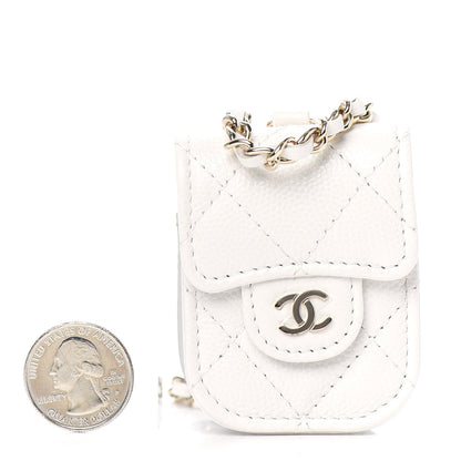 Chanel Caviar Quilted Airpods Case White 2 of 9