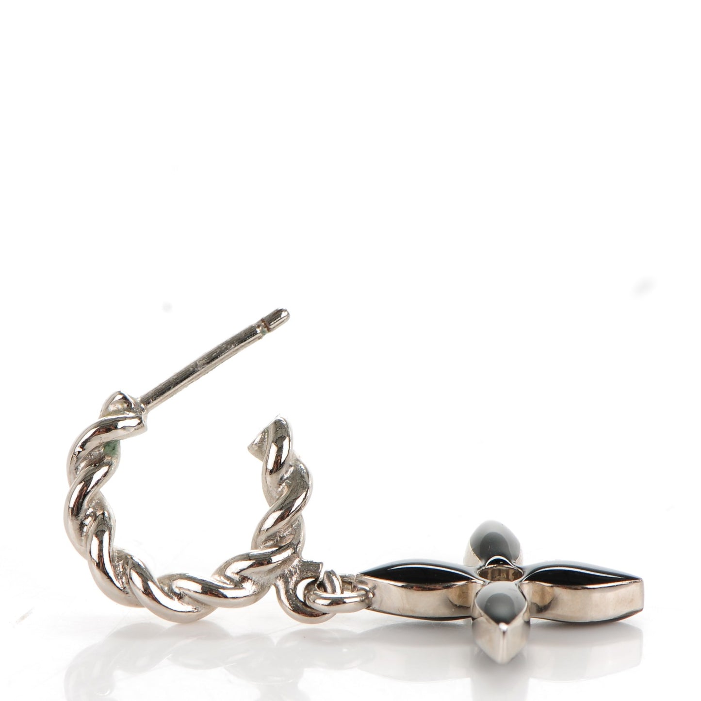 Sweet Monogram Earrings Black