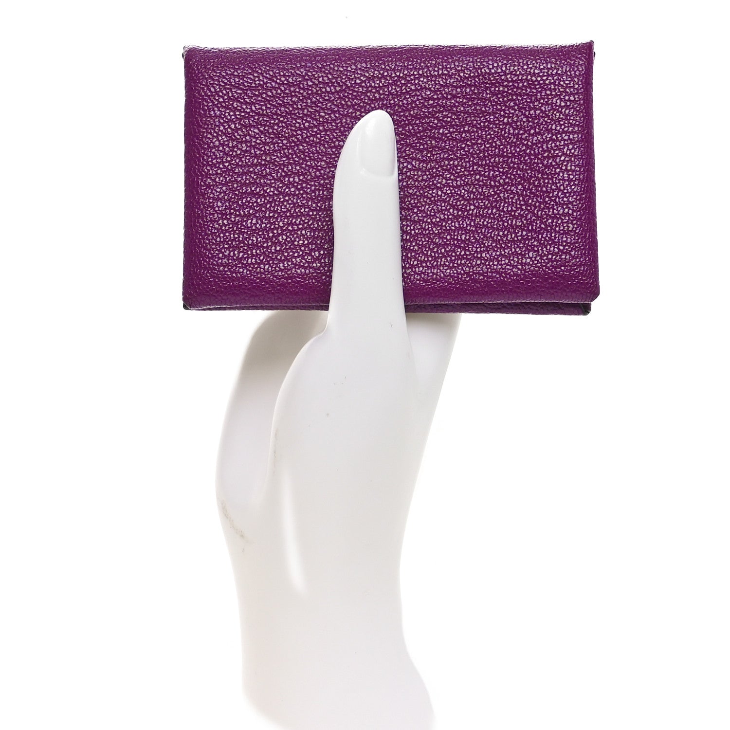 Hermes Chevre Mysore Calvi Card Case Anemone 2 of 10