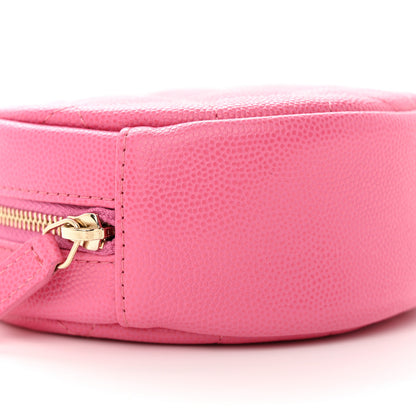 Chanel Caviar Quilted Round Clutch With Chain Pink 9 of 11