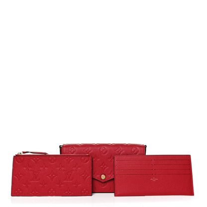 Louis Vuitton Empreinte Pochette Felicie Chain Wallet Scarlet 4 of 11