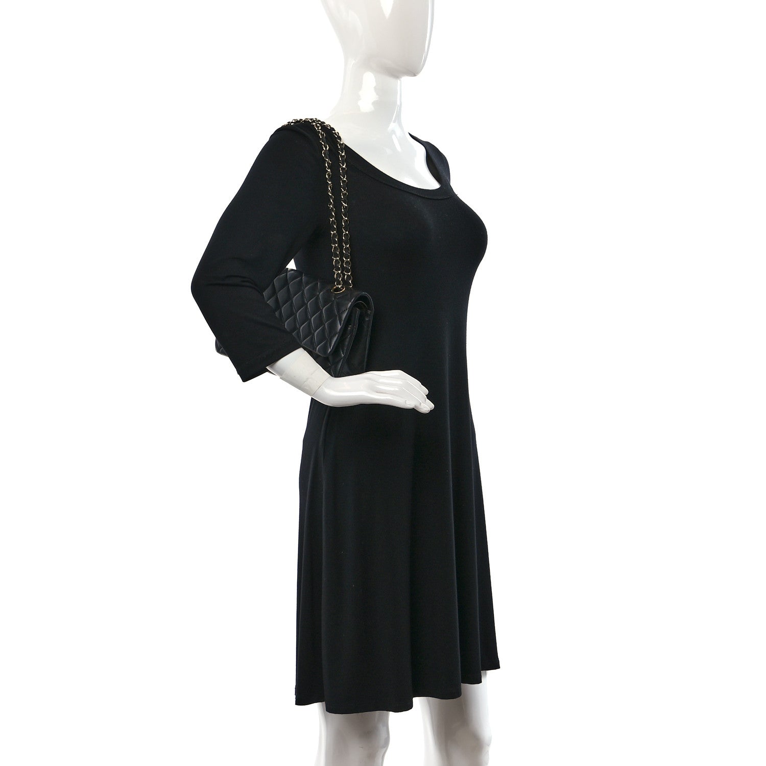 Chanel Lambskin Quilted Medium Double Flap Black 2 of 11