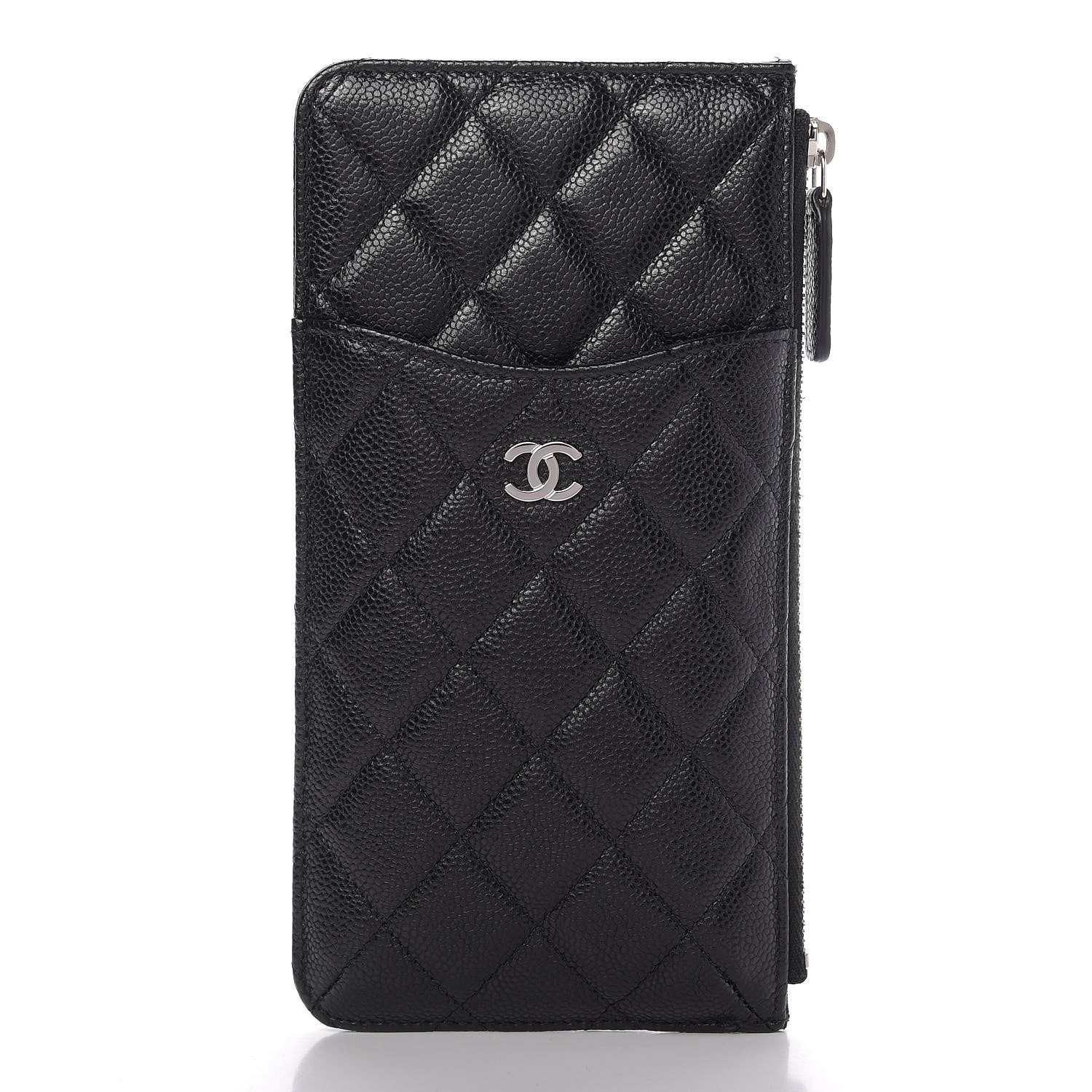 Chanel Caviar Quilted Classic Flat Wallet Pouch Black 5 of 19