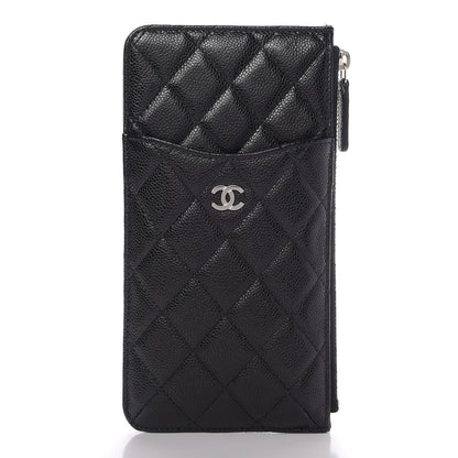 Chanel Caviar Quilted Classic Flat Wallet Pouch Black 5 of 19