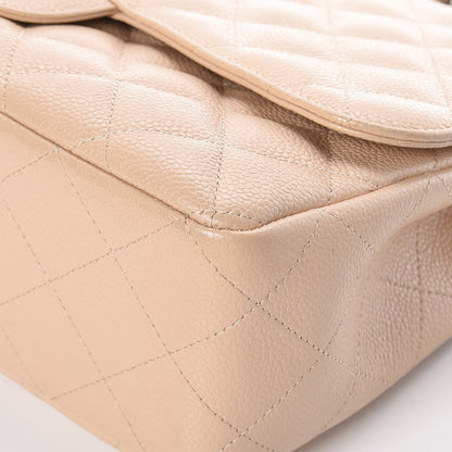 Chanel Caviar Quilted Jumbo Single Flap Beige Clair 11 of 14