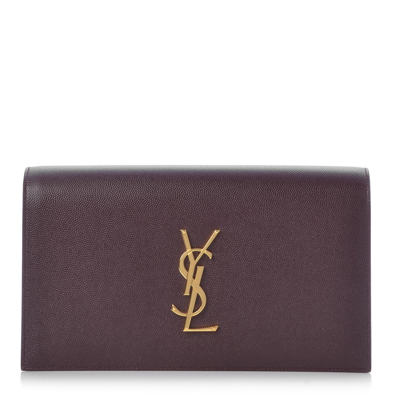 Saint Laurent Grain De Poudre Classic Kate Monogram Clutch Amaranto 1 of 6