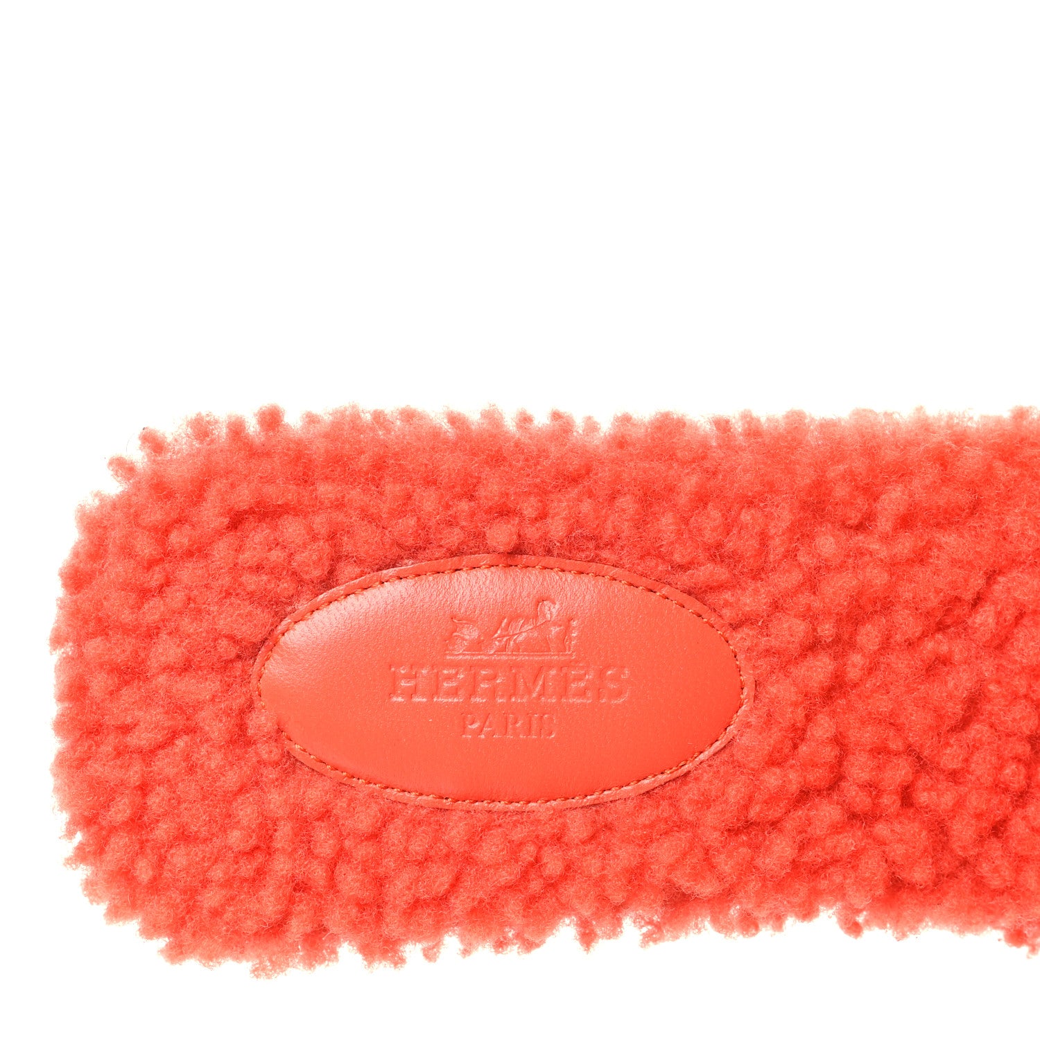 Hermes Woolskin Oran Sandals 40.5 Orange 8 of 8