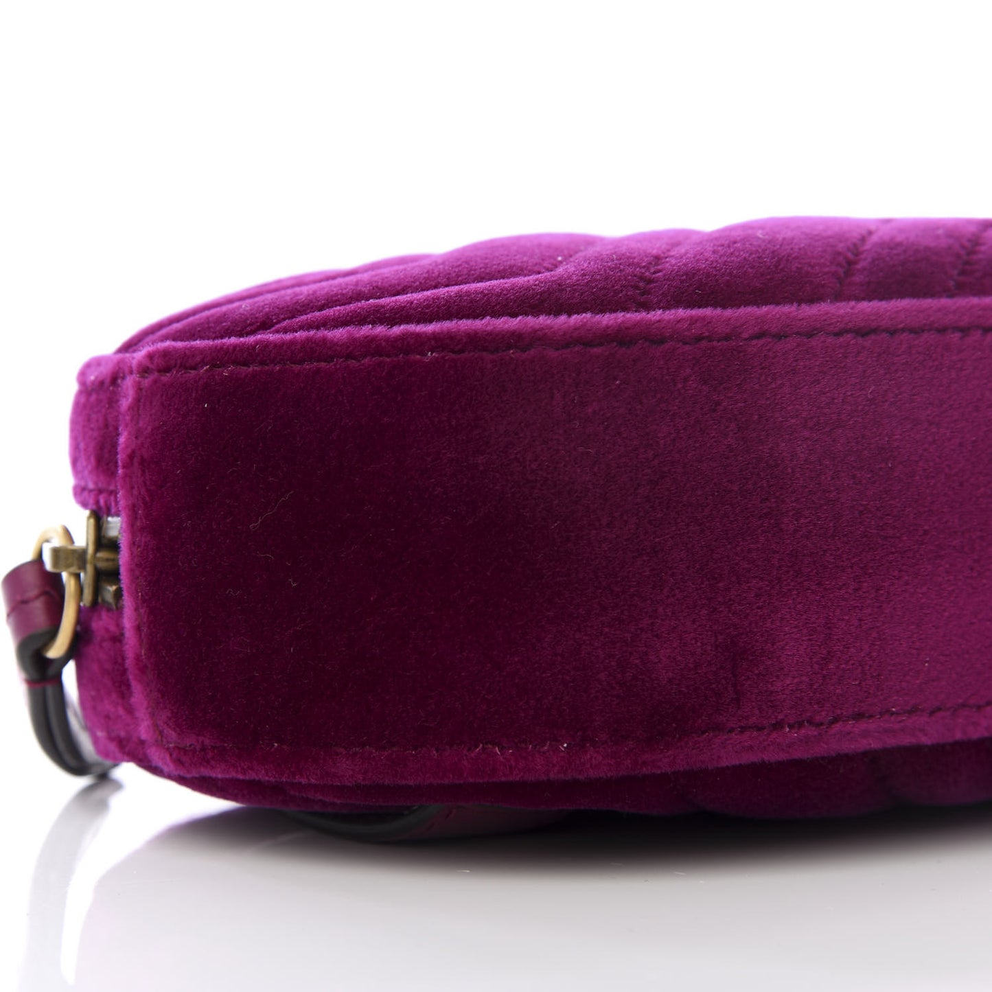Velvet Matelasse GG Marmont Belt Bag 85 34 Fuchsia Violet Cyclamen