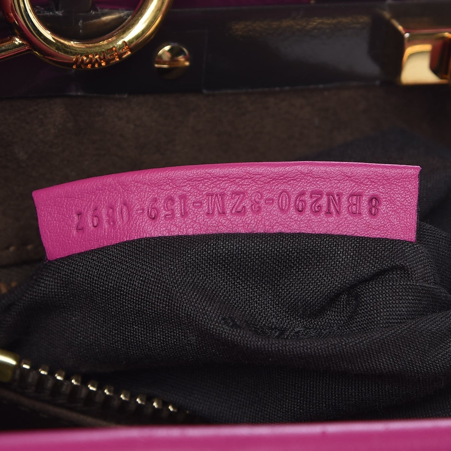 Vitello Seta Medium Peekaboo Iconic Satchel Magenta