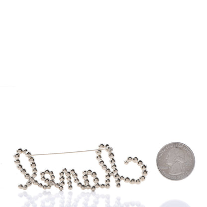Chanel Metal Glass Swirling Pearls Brooch Pin Gold 2 of 4