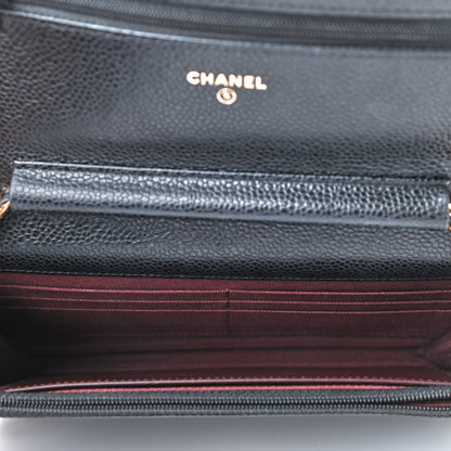 Chanel Caviar Quilted Wallet On Chain WOC Black 4 of 9