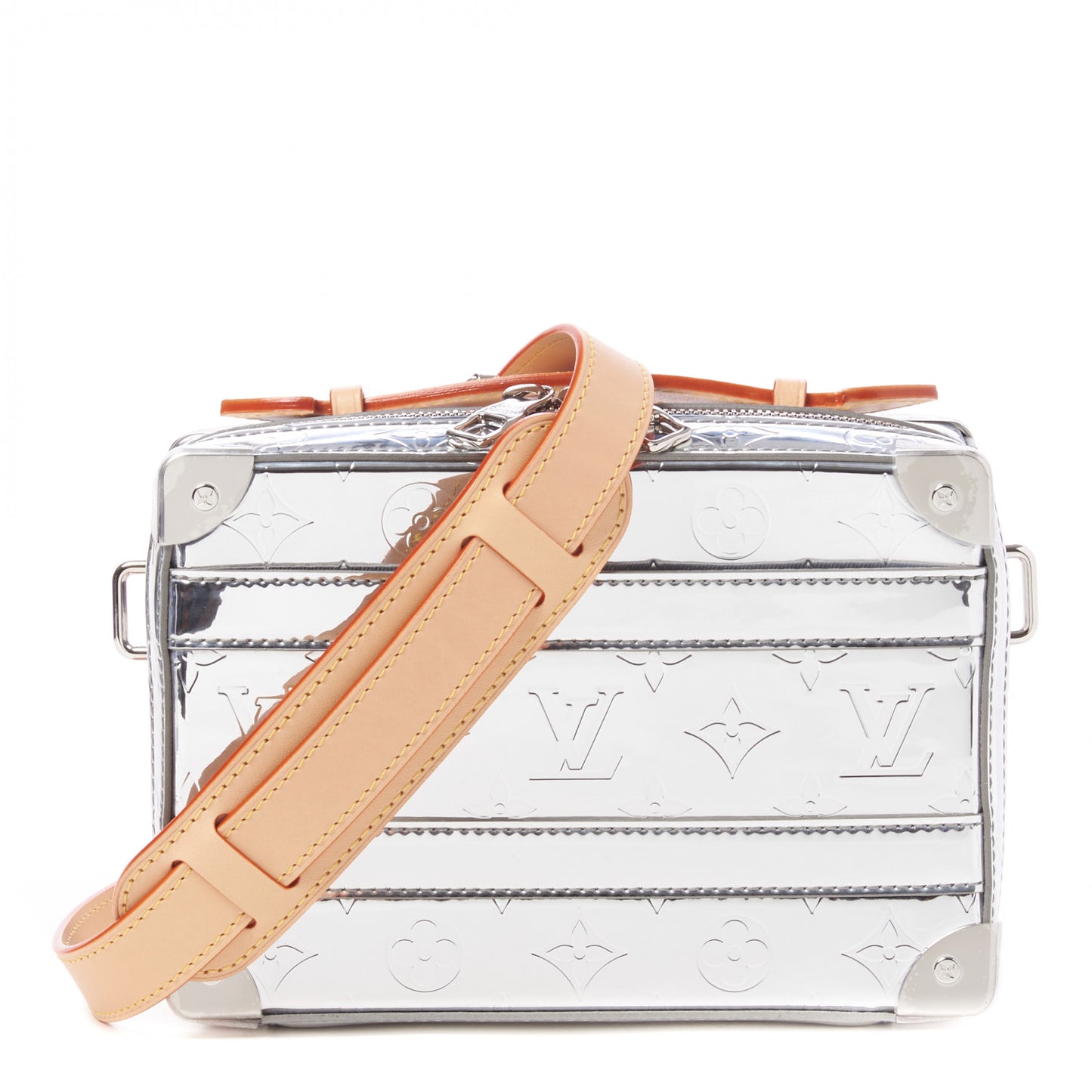 Monogram Mirror Handle Trunk Silver