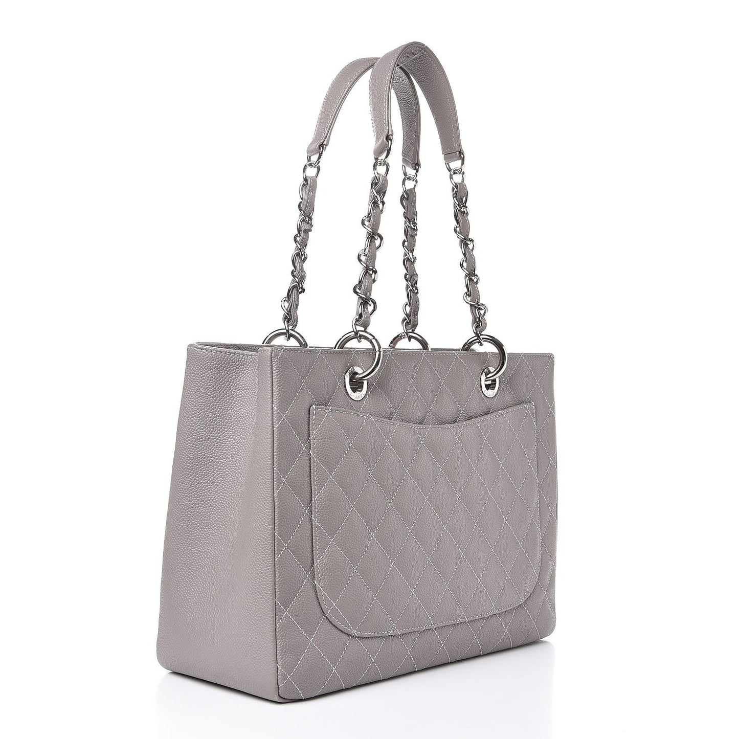Caviar Quilted Grand Shopping Tote GST Gris Clair