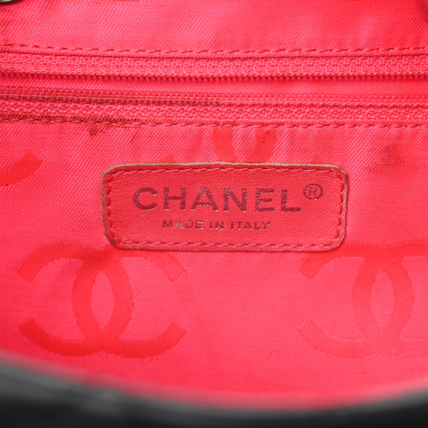 Chanel Calfskin Quilted Small Cambon Multipocket Reporter Black White 5 of 15