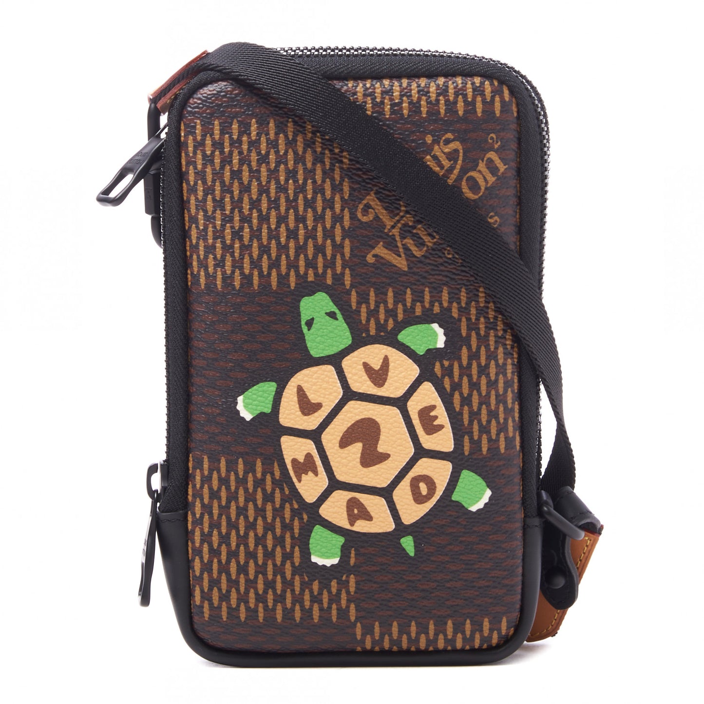 X NIGO Giant Damier Ebene Tortoise Double Phone Pouch