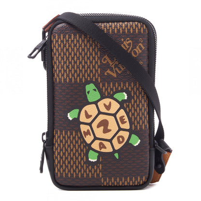 Louis Vuitton X NIGO Giant Damier Ebene Tortoise Double Phone Pouch 1 of 9