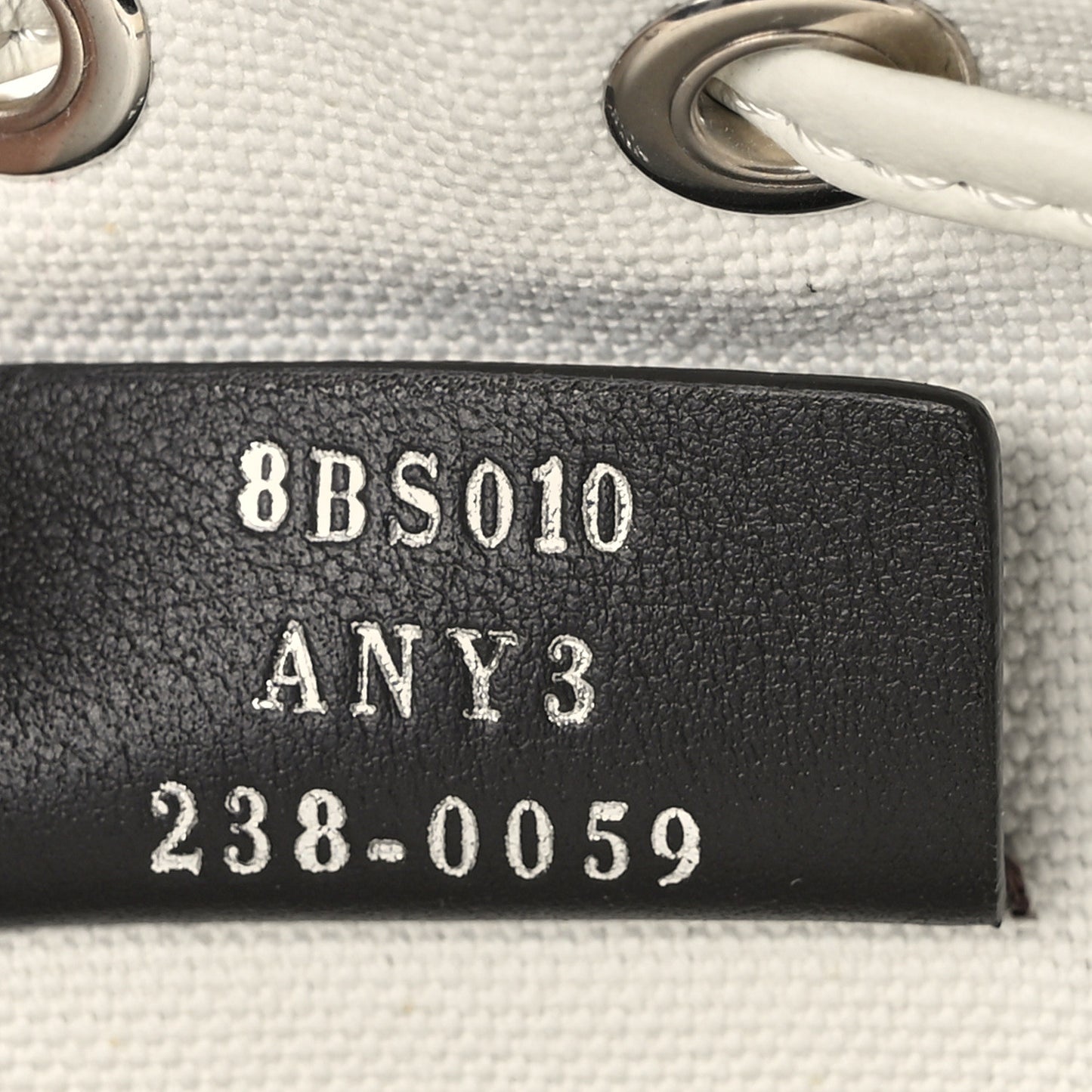 Canvas Nappa F is Fendi FF Embroidered Mini Mon Tresor Bucket Bag White Black