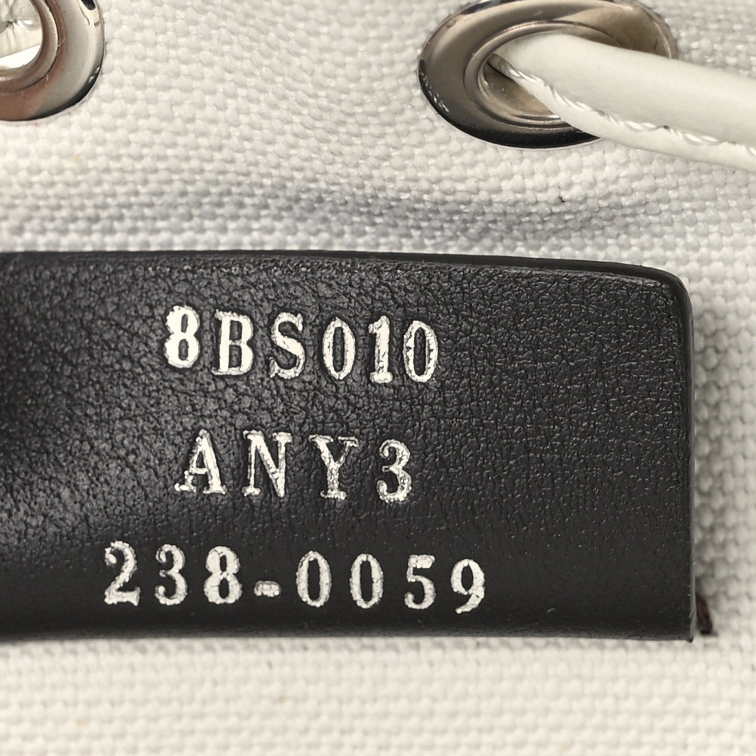 Fendi Canvas Nappa F is Fendi FF Embroidered Mini Mon Tresor Bucket Bag White Black 7 of 13