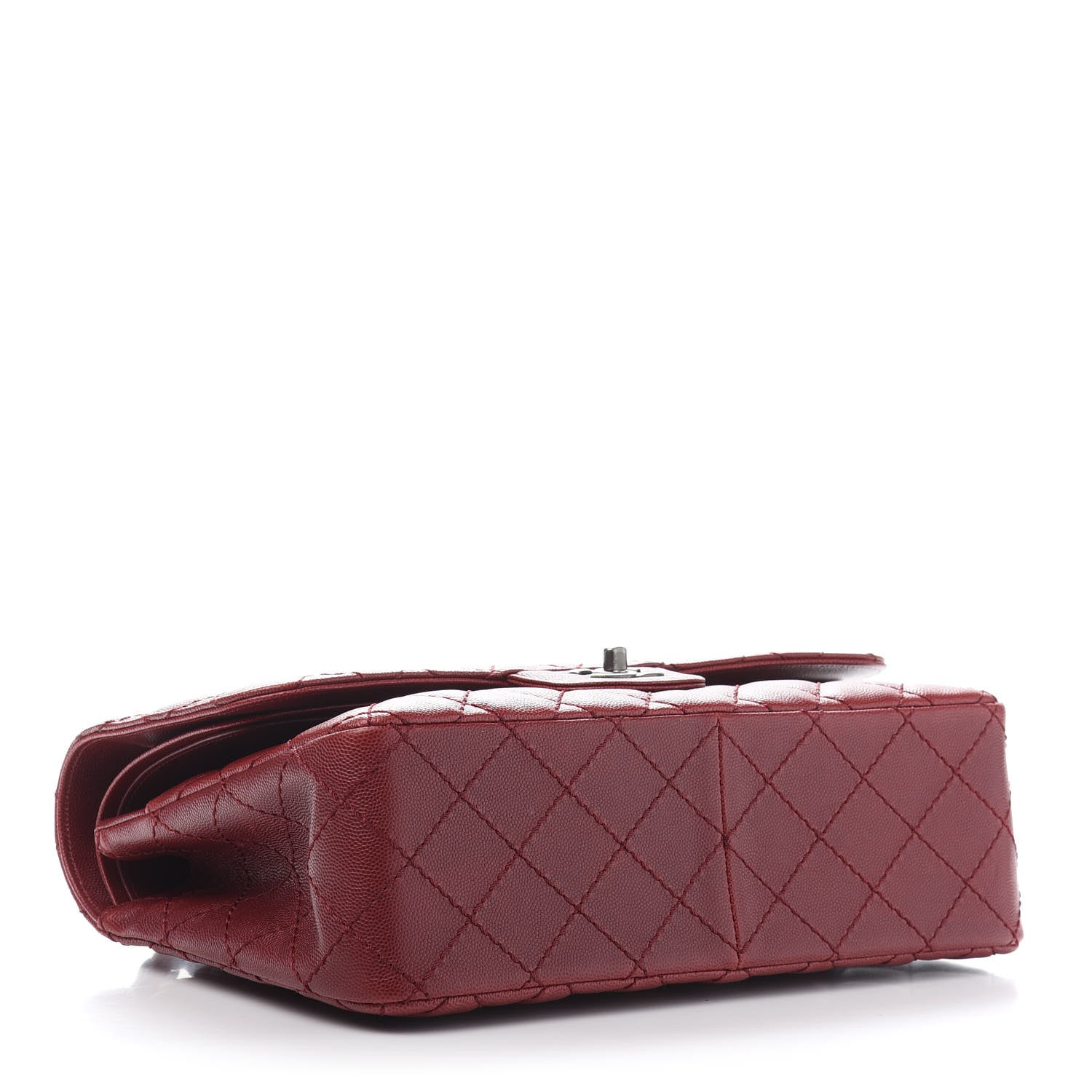 Chanel Caviar Quilted Jumbo Double Flap Red 4 of 10