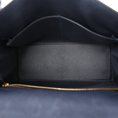 Hermes Togo Horseshoe Au Galop Kelly Retourne 28 Bleu Nuit Rouge H Fauve 5 of 13