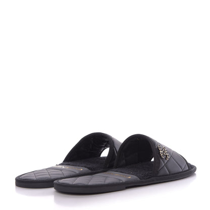 Chanel Lambskin CC Flat Mules S Black 4 of 11