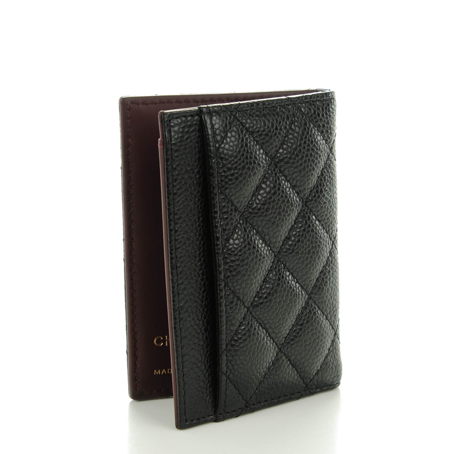 Chanel Caviar Quilted Card Holder Wallet Black 3 of 7