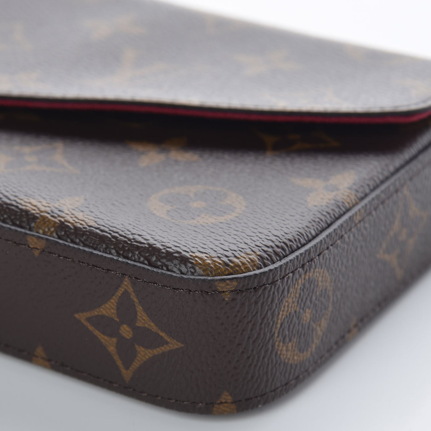 Monogram Pochette Felicie Chain Wallet Fuchsia