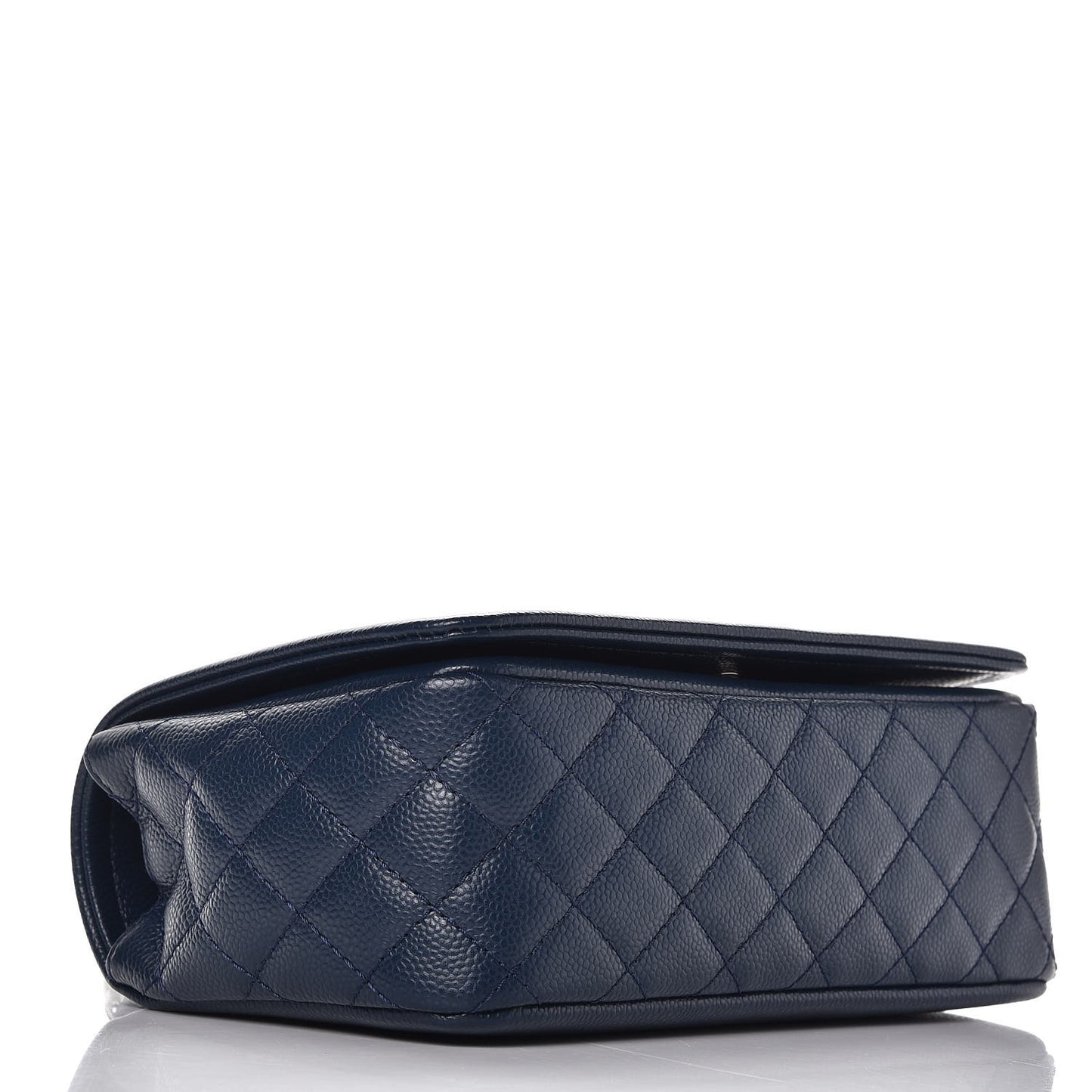 Caviar Medium Timeless CC Flap Navy Blue