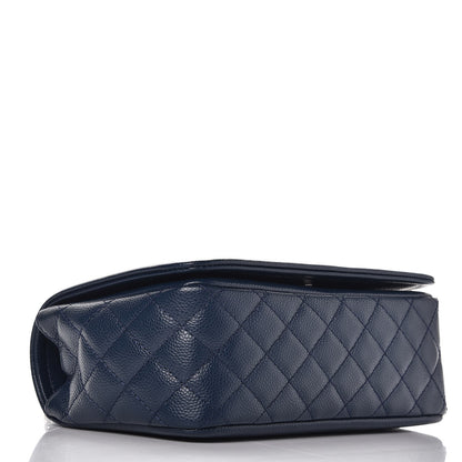 Chanel Caviar Medium Timeless CC Flap Navy Blue 4 of 7
