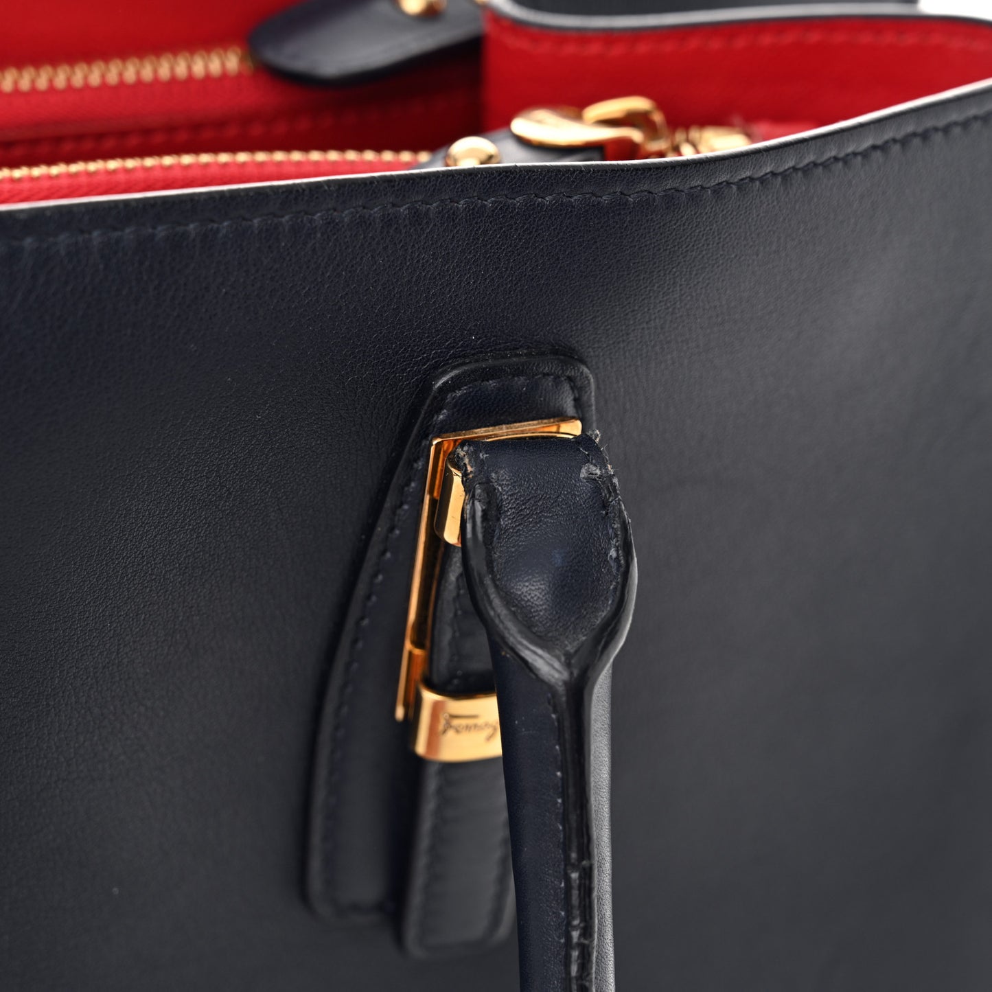 Calfskin Whitney Tote Navy