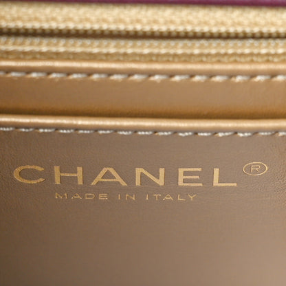Chanel Lambskin Quilted Mini Rectangular Pearl Crush Flap Burgundy 6 of 10