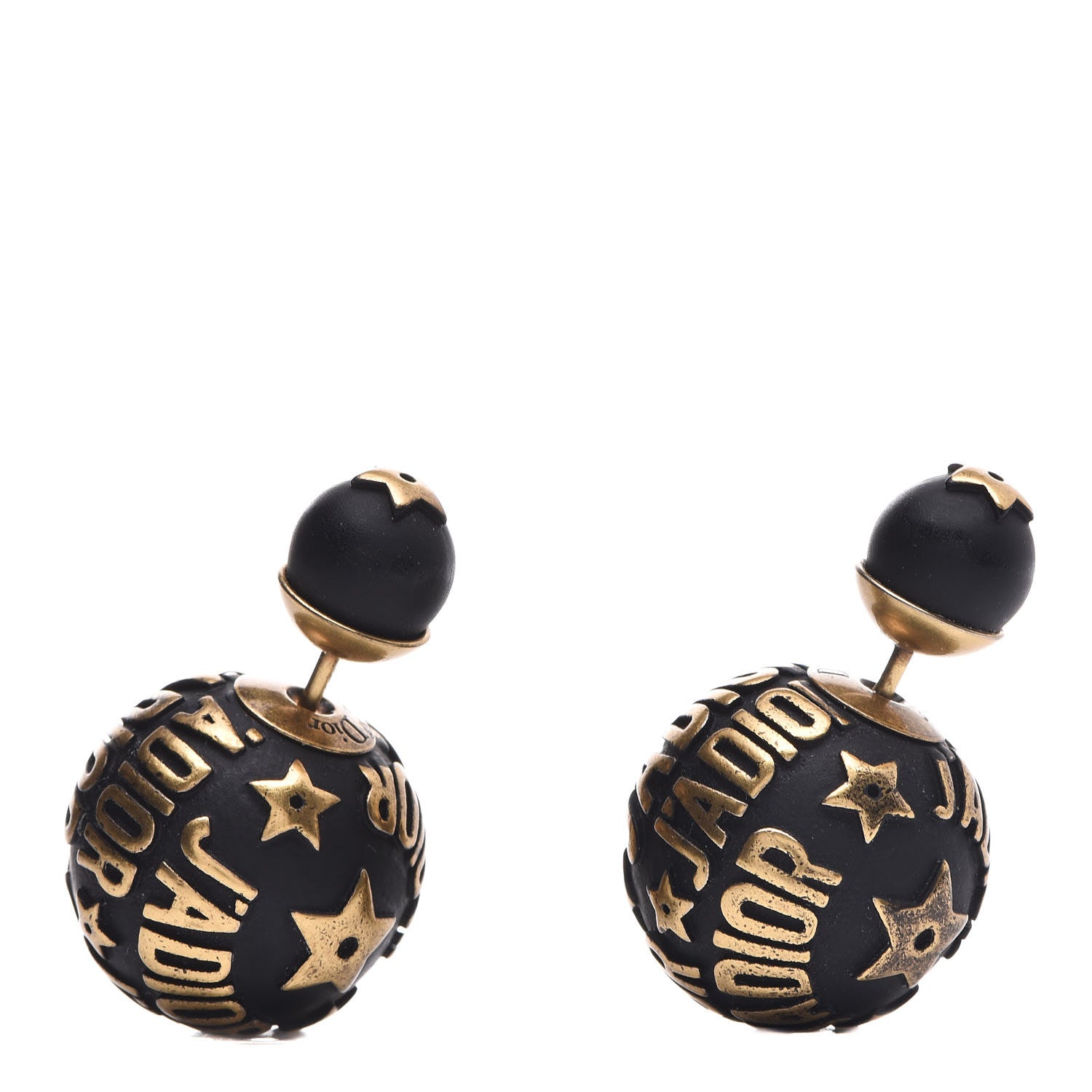 Christian Dior Metal J'Adior Mise En Dior Tribal Earrings Black 1 of 3