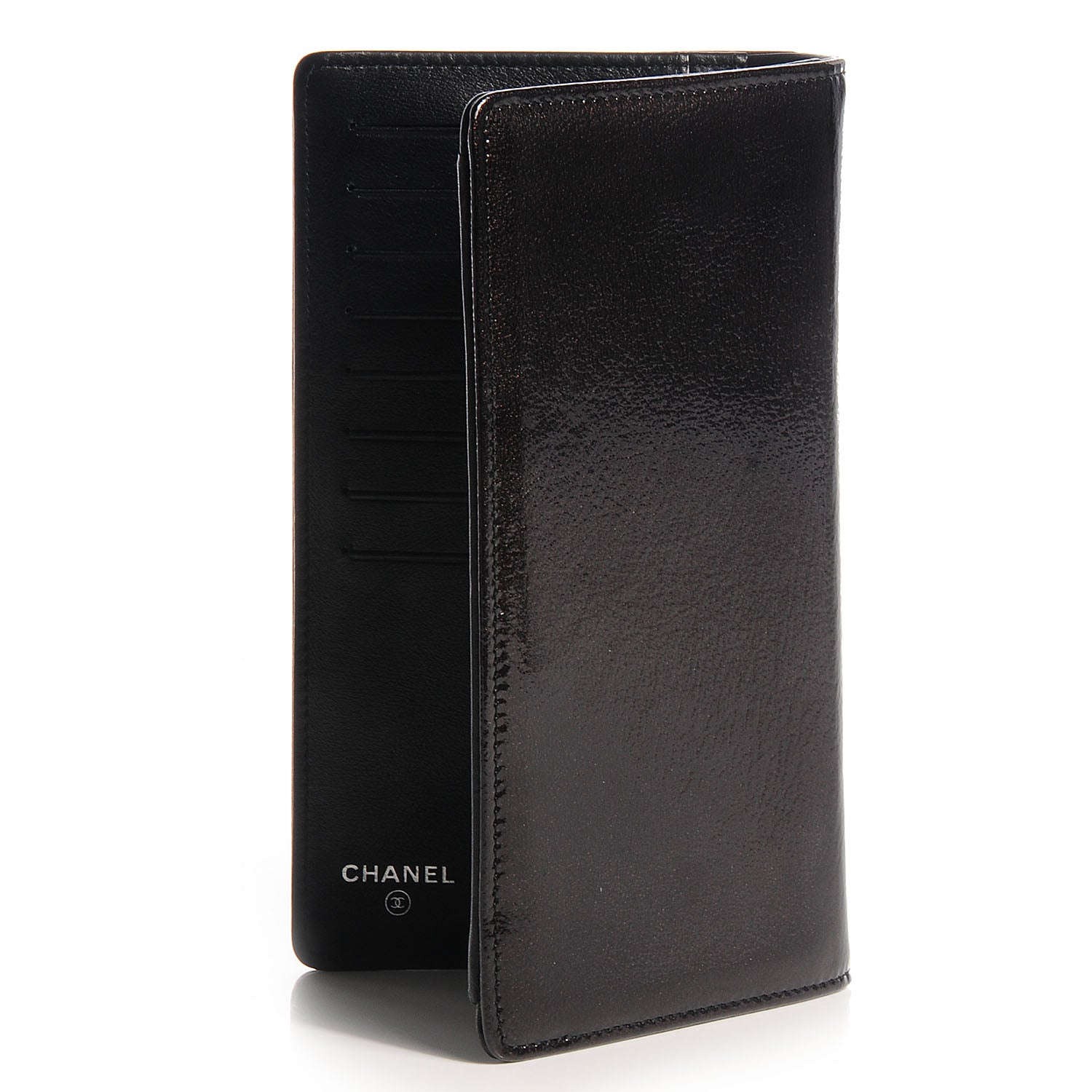 Chanel Patent CC Yen Wallet Black 4 of 9