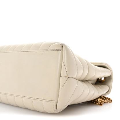 Saint Laurent Calfskin Y Quilted Monogram Medium Loulou Chain Satchel Crema Soft 9 of 9