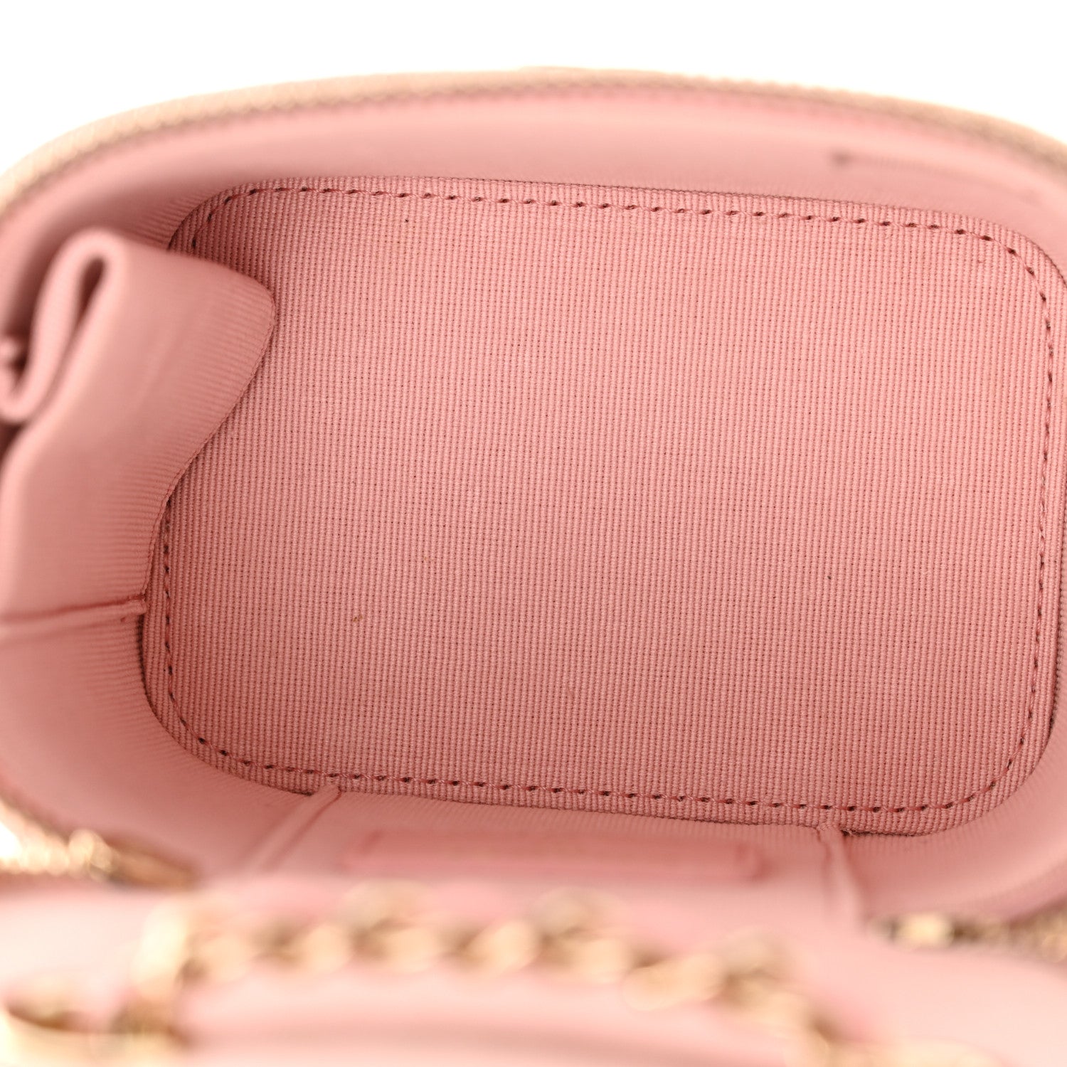 Chanel Caviar Quilted Mini Vanity Case With Chain Light Pink 5 of 10