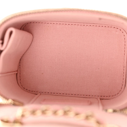 Chanel Caviar Quilted Mini Vanity Case With Chain Light Pink 5 of 10