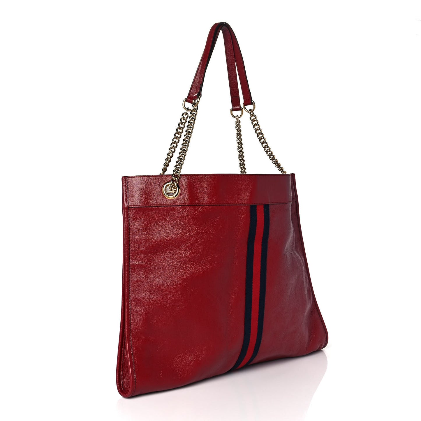 Calfskin Large Rajah Chain Tote Romantic Cherry