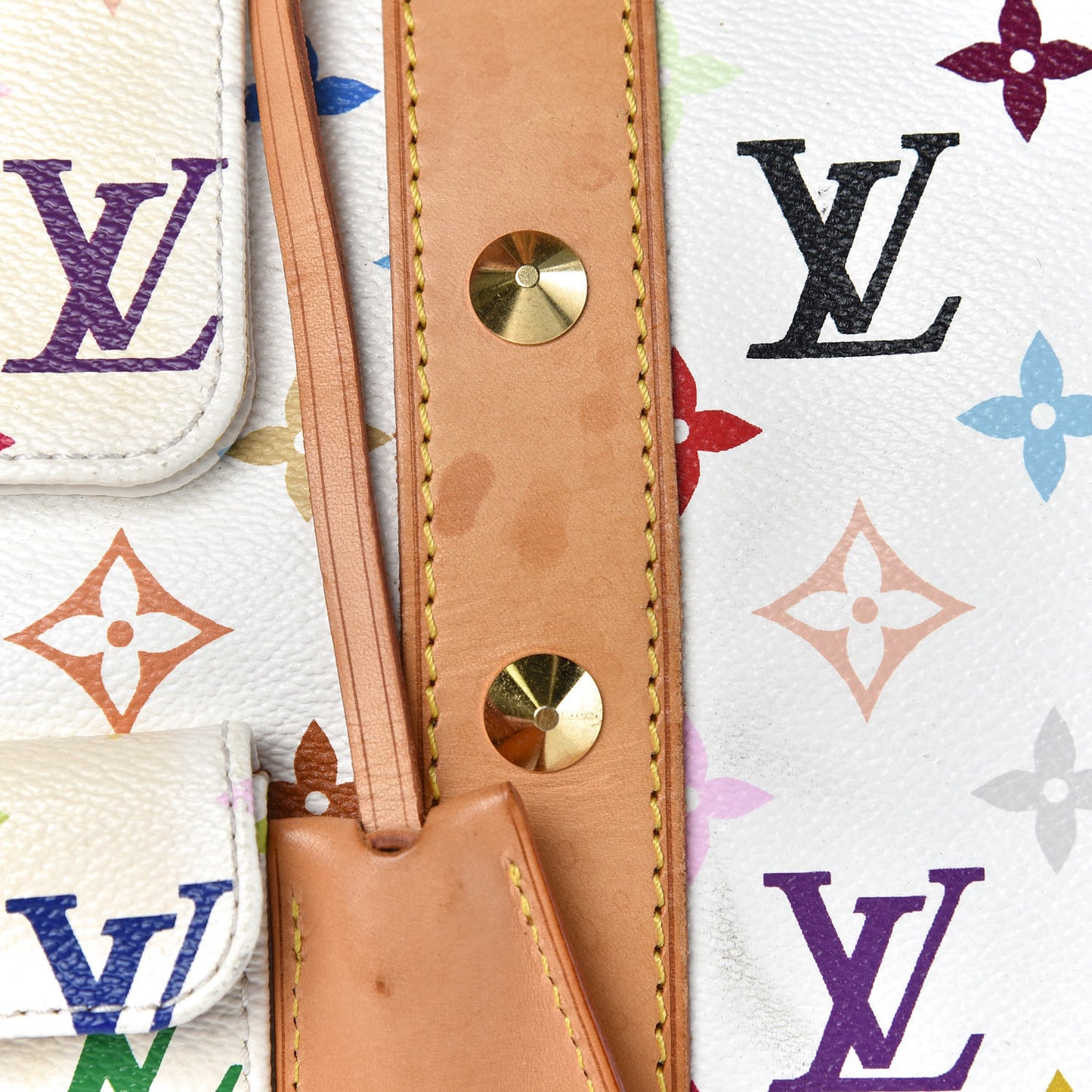 Monogram Multicolor Keepall 45 White